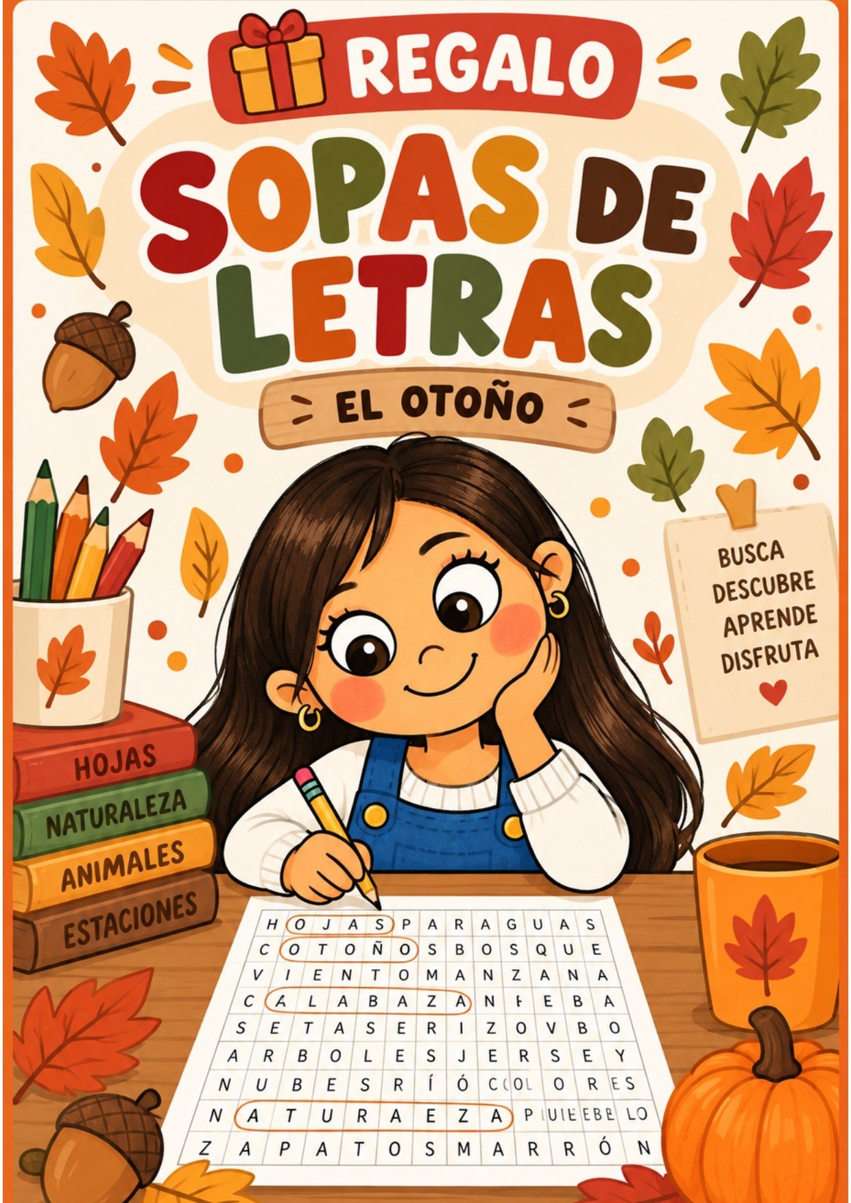 Portada del recurso Sopas de Letras de Otoño (regalo) de Mirando Desde Abajo